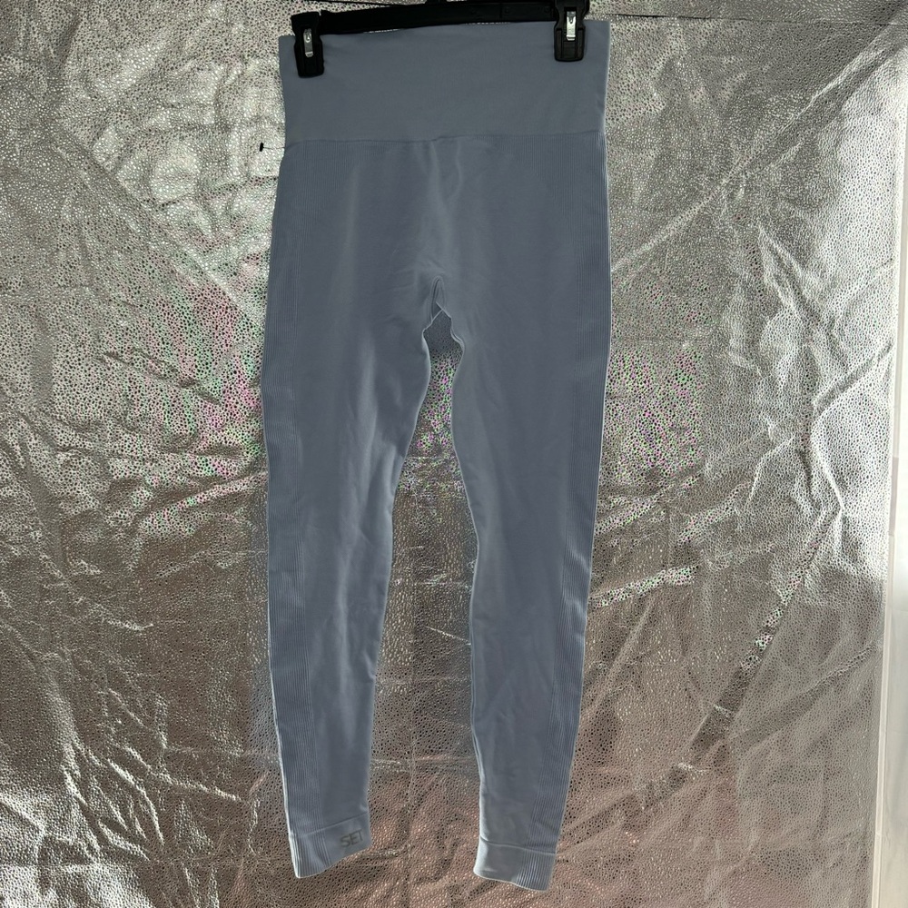 Set active light blue high rise seamless leggings M - Picture 7 of 11